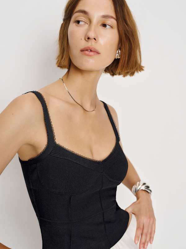 Waverly Sweater Tank - Black